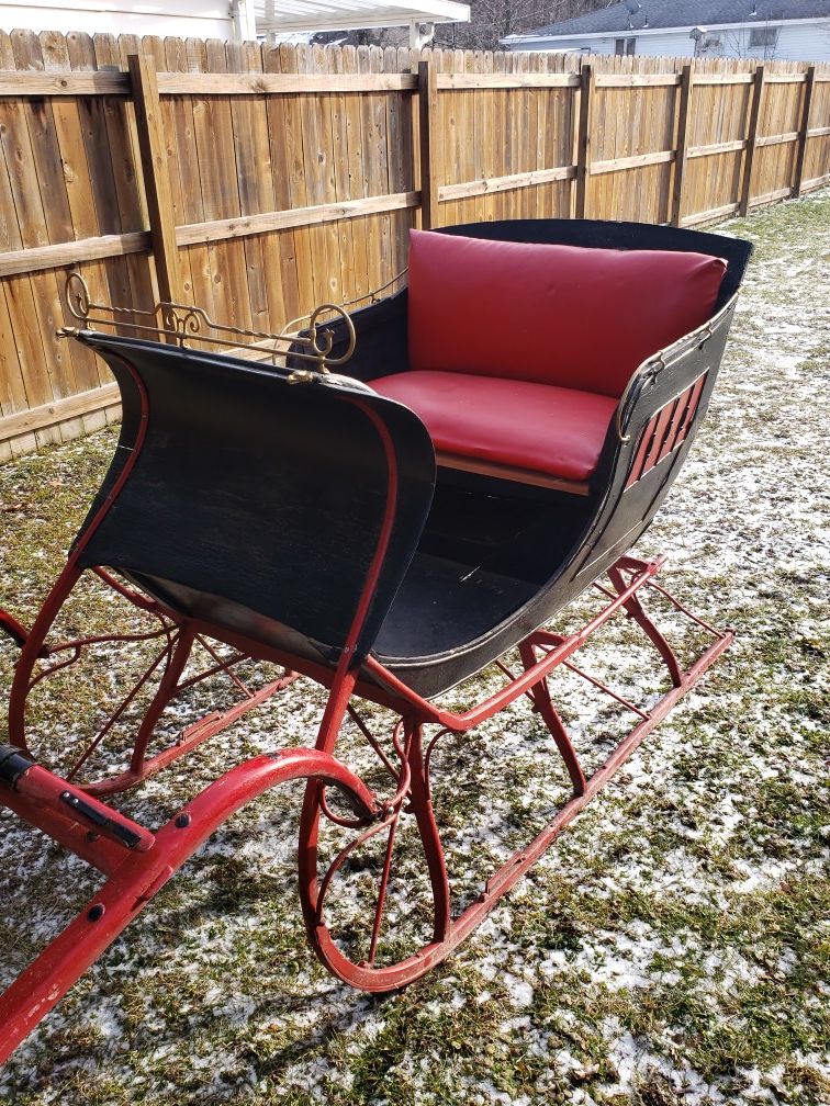Vintage One horse open sleigh