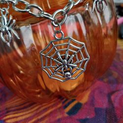Spider Halloween Chain Charm Bracelet 