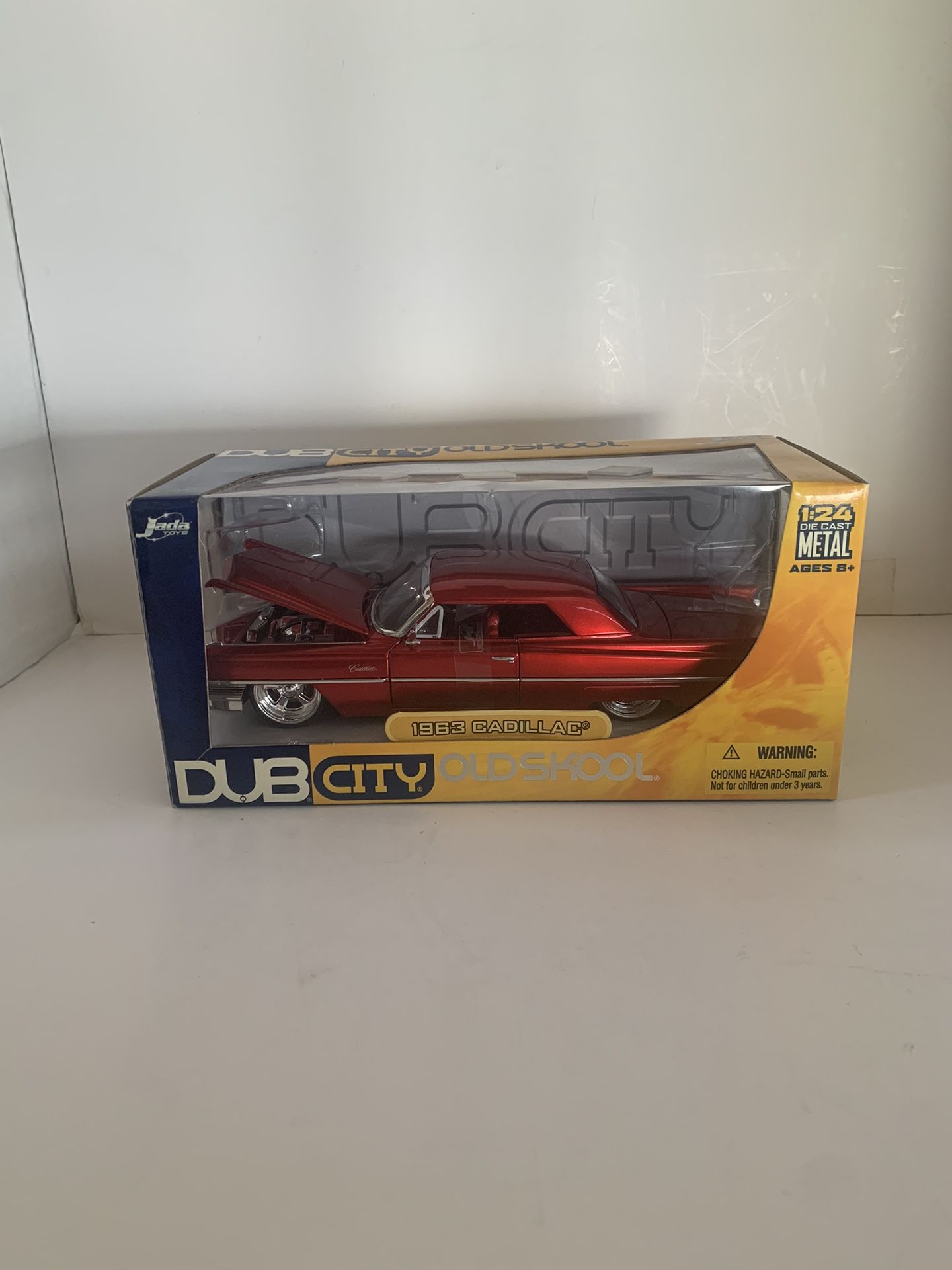 1963 Cadillac Red Jada Dub City Old Skool 1:24 Scale Die Cast NEW