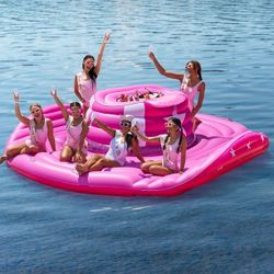 Member's Mark Inflatable Oversized Cowboy Pink Lake Island