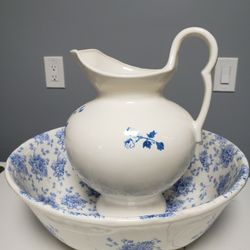 Porcelain Fountain And Jug