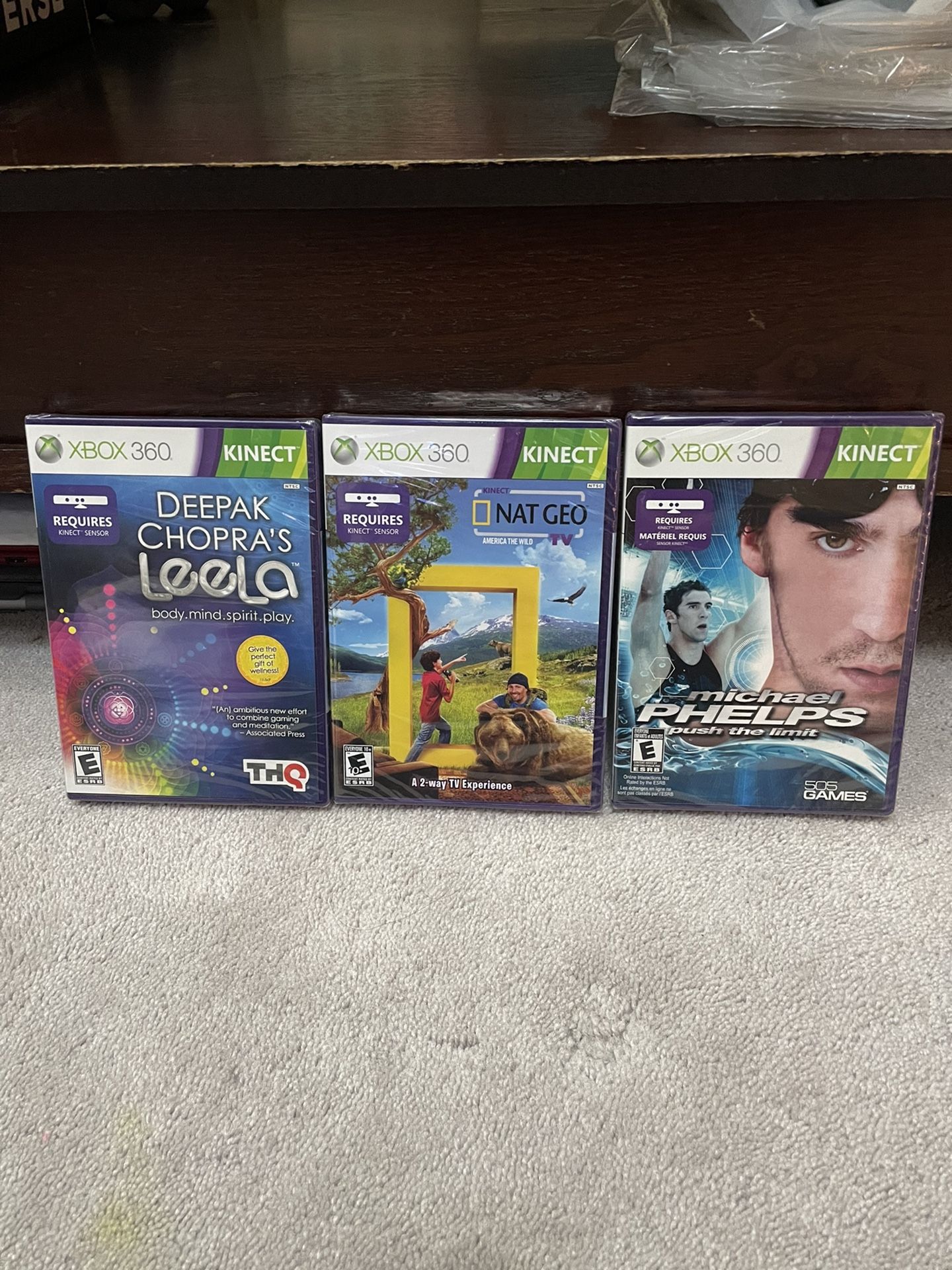 XBOX 360 SEALED KINECT GAMES ($5 EACH) OR ($10 FOR ALL 3)