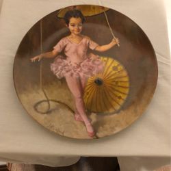 Katy the tight rope walker decorative plate