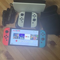 Nintendo Switch With A lot Games Controllers Etc 
