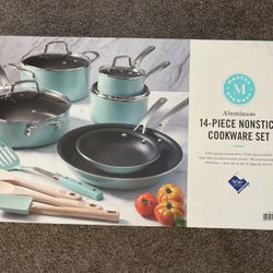 Martha Stewart 14 piece Cookware Set - Pots Pans Utensils