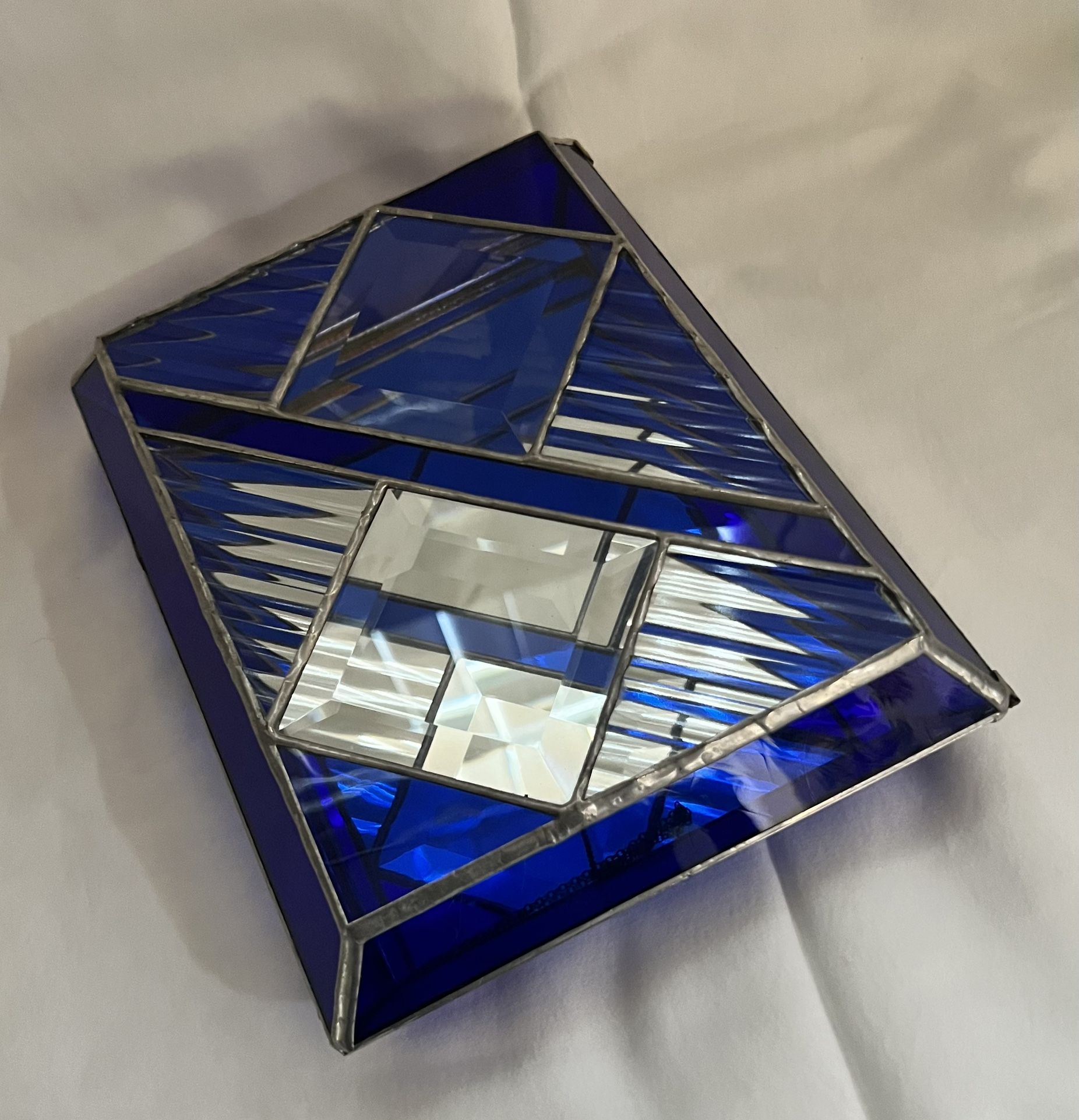 Vintage Stained Glass Trinket/Jewelry Box
