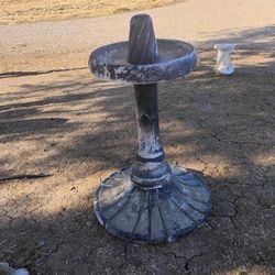 Gorgeous Bird Bath 44 In High The Base Is 28 In Across Paint Any Color Or Leave As Is Gorgeous
