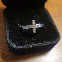 Silver Cross Ring 