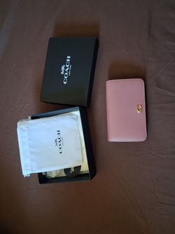 Coach Pink Leather Wallet with Box