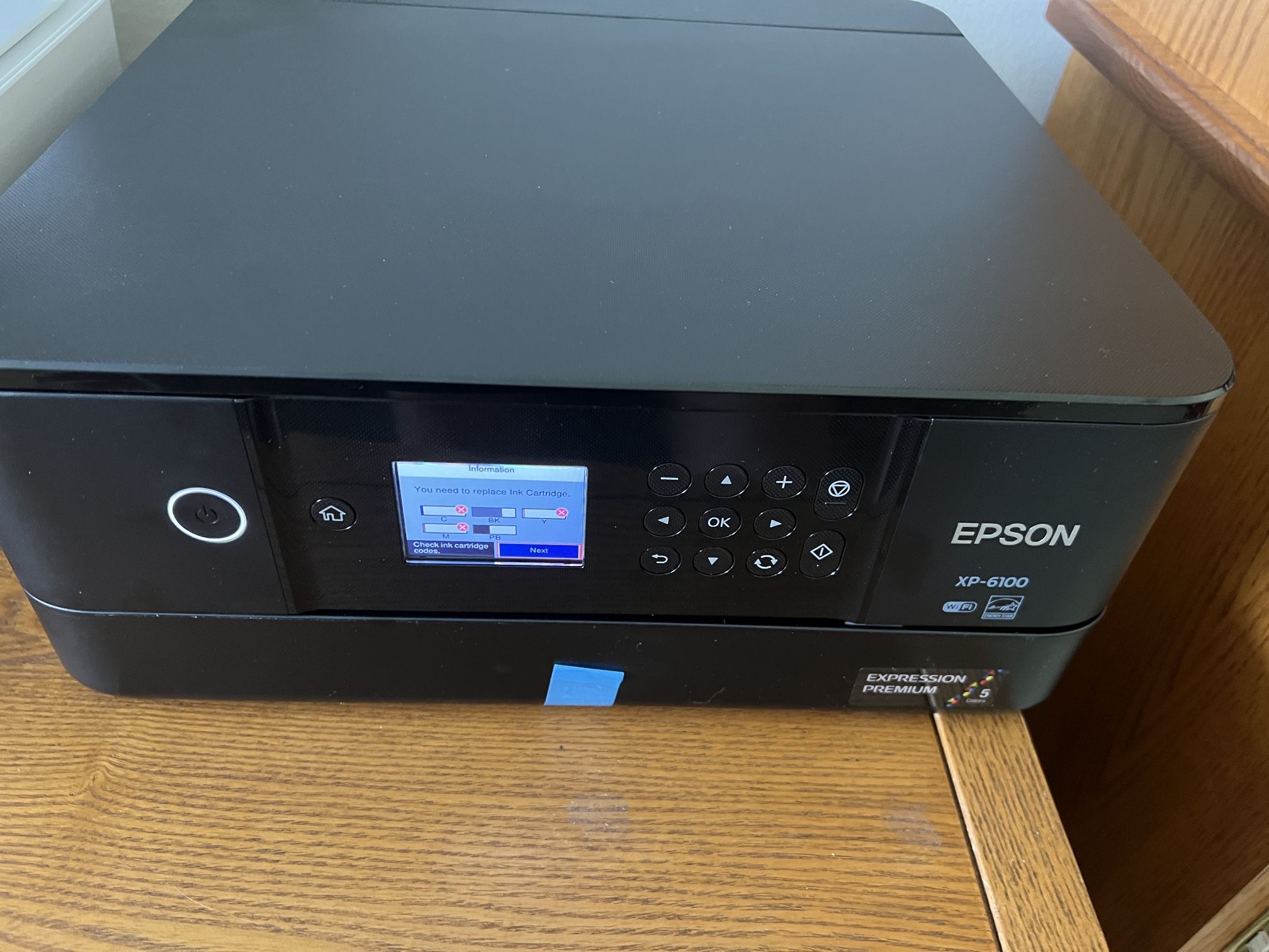 Epson XP-6100 All In one Small Black printer. NEEDS INK