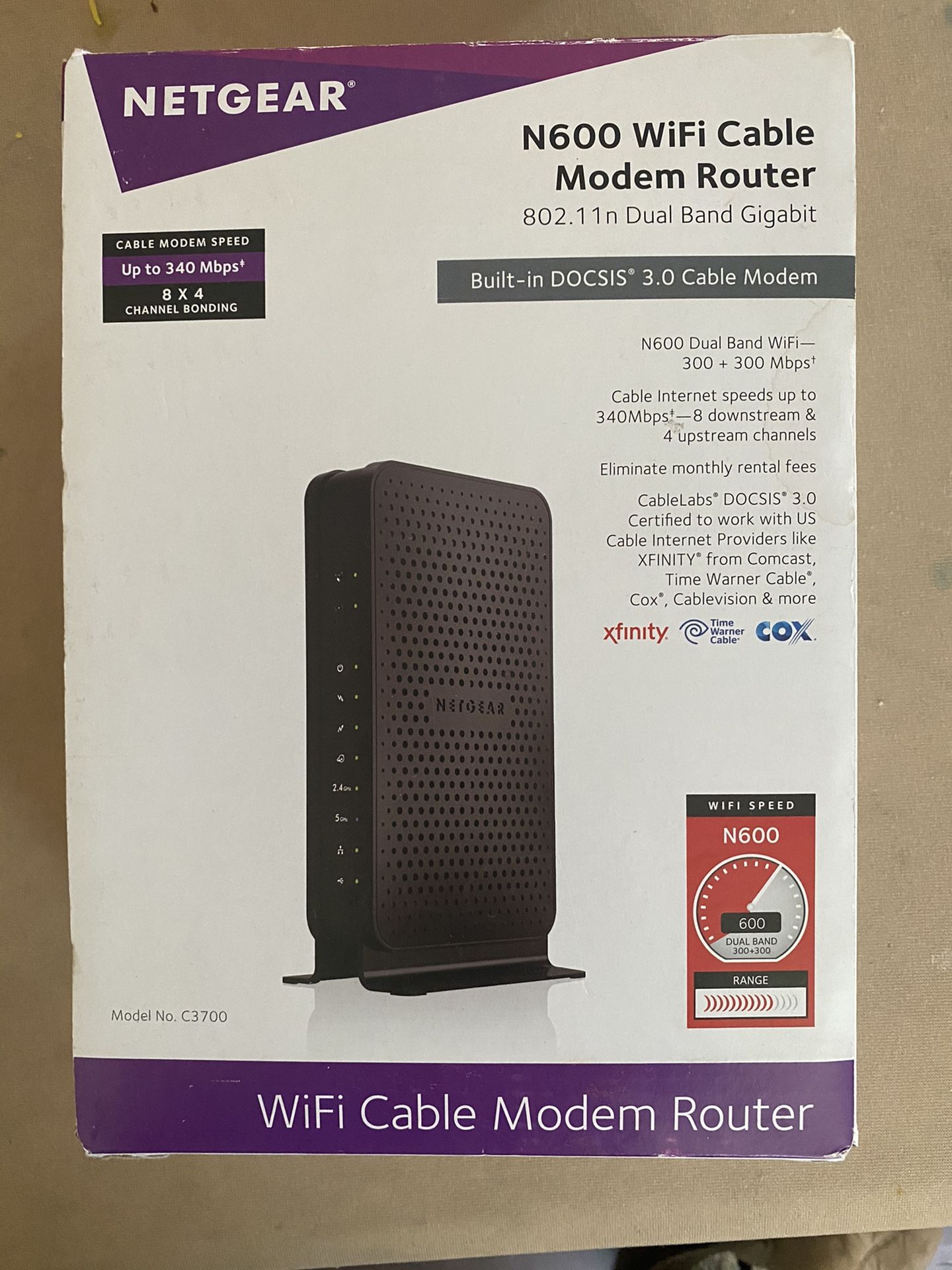 Netgear WiFi cable modem router