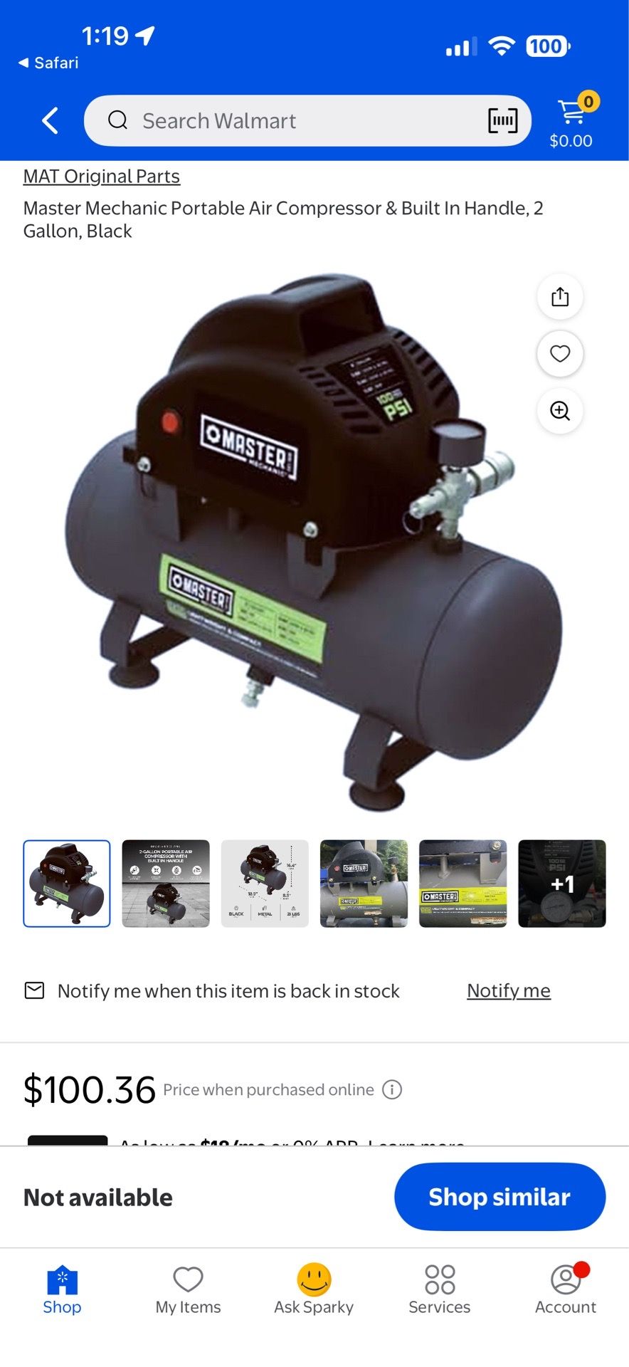 Brand New 2 Gallon Air Compressor