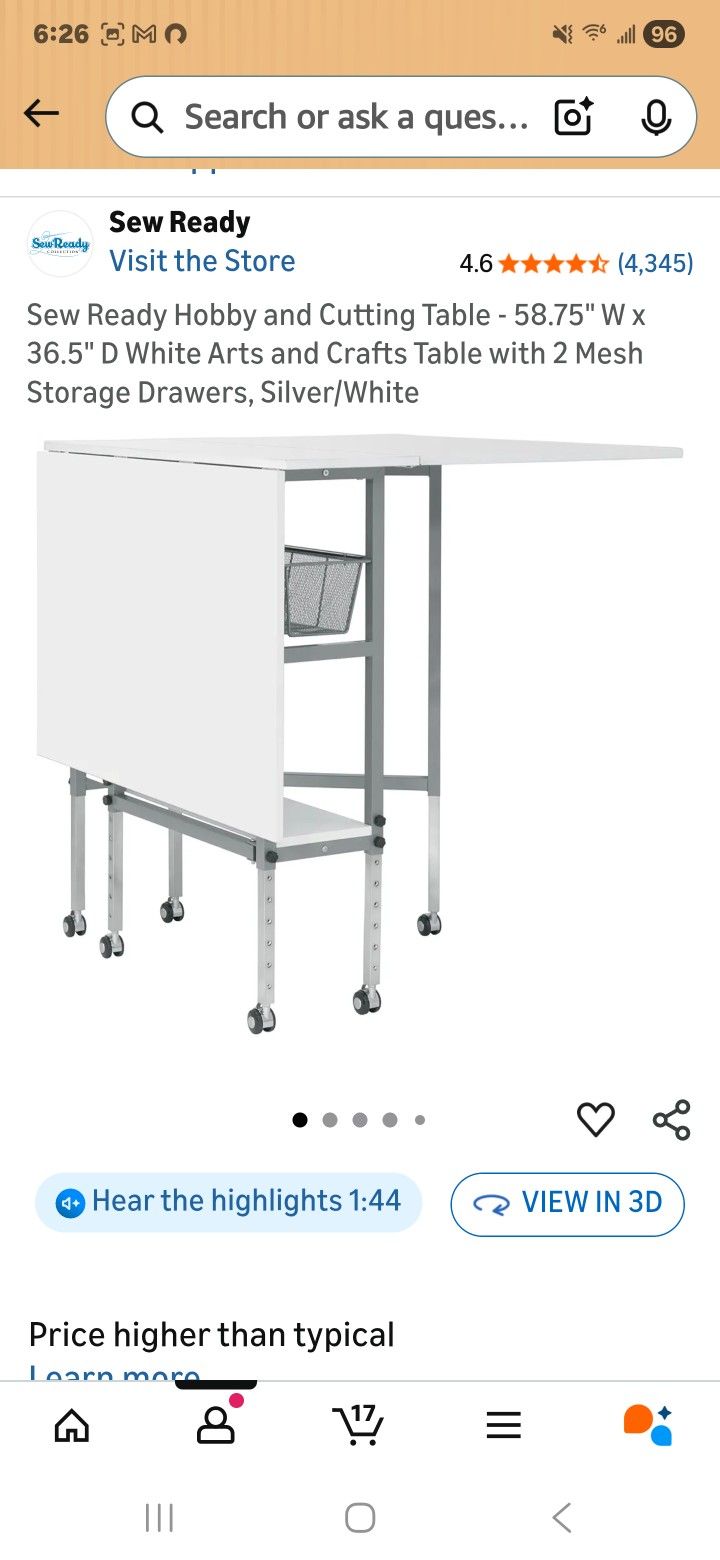 Foldable Sewing Table