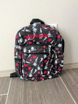 Betty Boop Black and Red Patterned Backpack