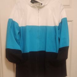 NWT Women's Plus Size 3 Tone Zip-up Jacket