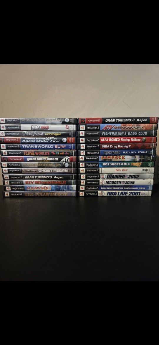 PS2 Games- $5 Each