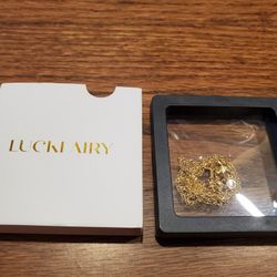 NEW Womens Ladies LuckyFairy Gold Colored Necklace Cross Religious Fashion Jewelry Gift Chain