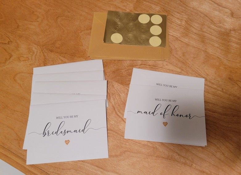 Bridesmaid  And Maid Of Honor Cards