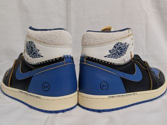 DS Union x Fragment Air Jordan 1 High OG Black Royal Sz 9.5