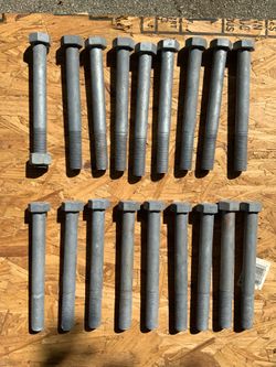 3/4” Galvanized Hex Bolts Length 7” (Quantity 18)