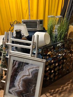 Decor Bundle: Lamps, 4 Framed Prints, Wall Art & More (Nuwave Oven, Juicer & Chair Sold Separately)