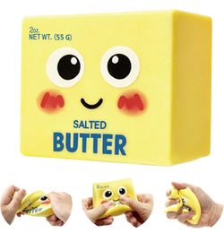 New Upgraded Smile Face Butter Squishy Toys, Slow Rebound Dumpling Squishy, Soft Stretchy Sensory Squeeze Toys, Stress Relief Fidget Toys, Office Desk
