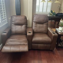2-sets Theater Recliner Chairs for One Low Price!