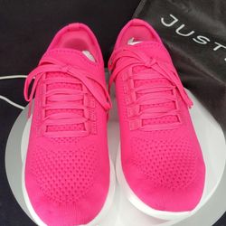 Just Fab Easton Pink Escape Sneakers 