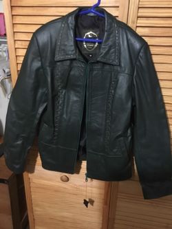 Women Argentinian Leather Jacket - Dark Green