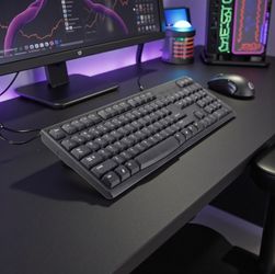 Brand New USB Standard Wired QWERTY 104-Key Layout Numeric Keypad Alpha- numeric Keys In Original Box. This brand new unbranded USB keyboard is the pe