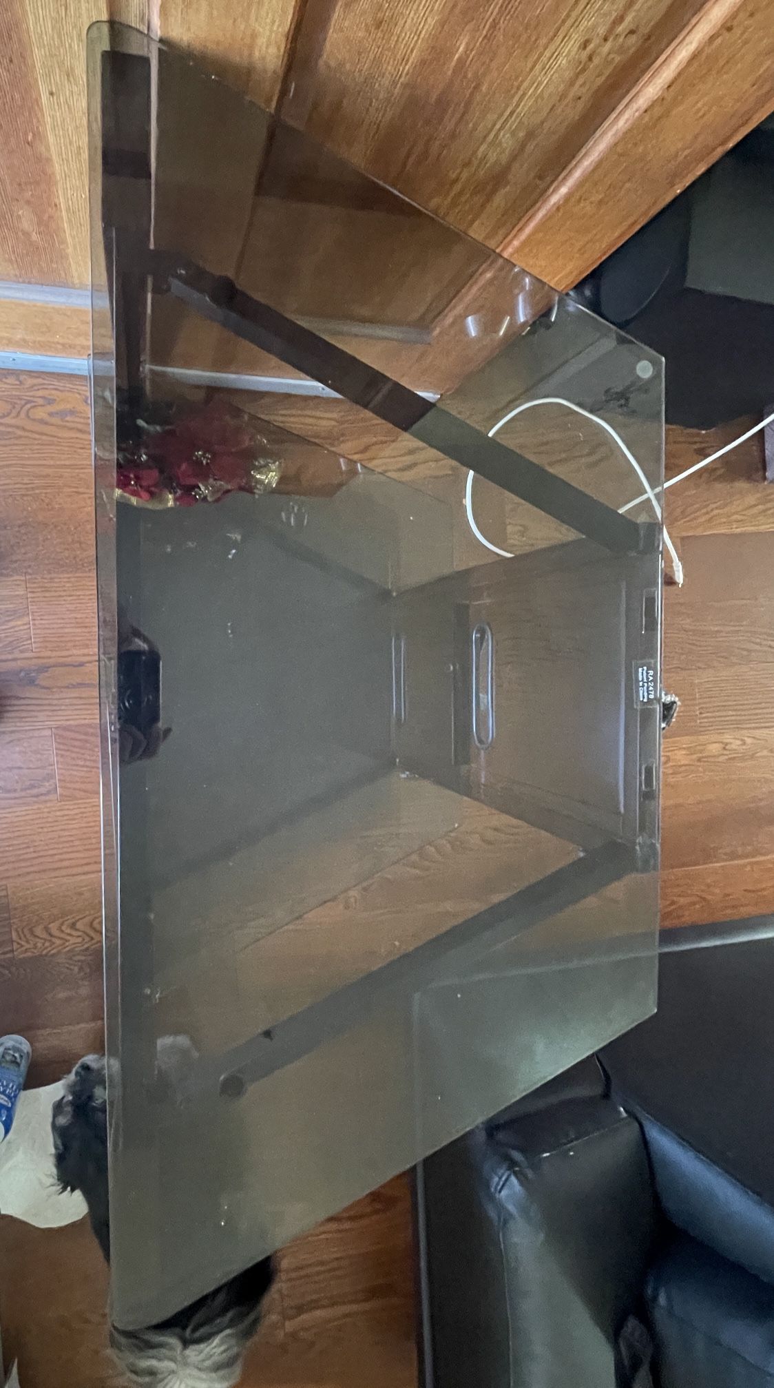 3-Tier Metal Shelf with Clear Glass