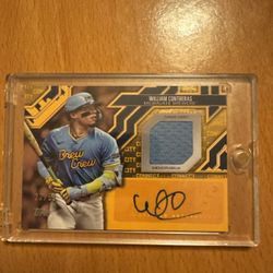 2025 Topps Baseball William Contreras Patch Autograph Numbered 22/50