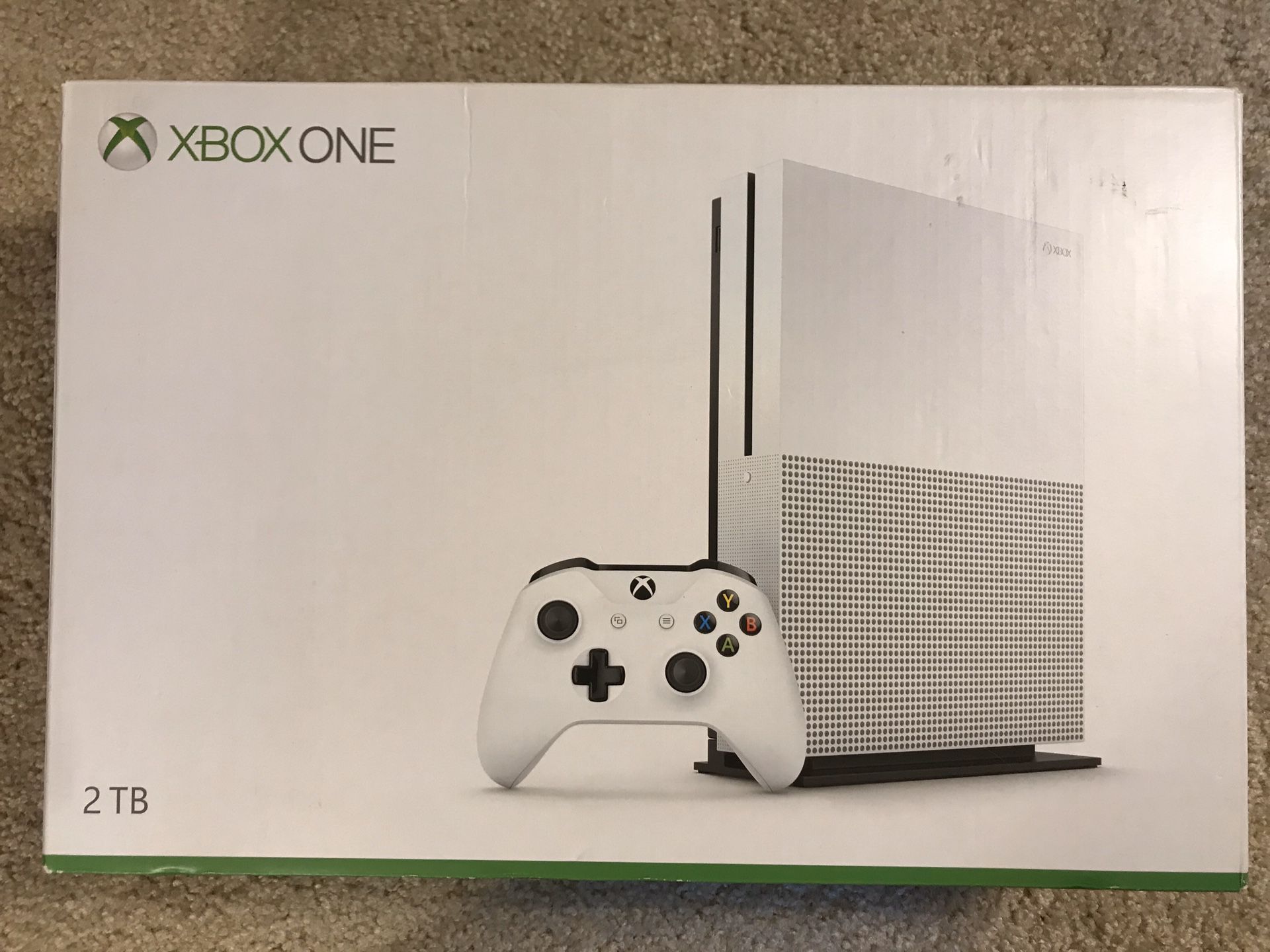 XBox One S 2TB White with Cords, No Controller