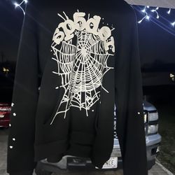 Black And White Sp5der Hoodie 