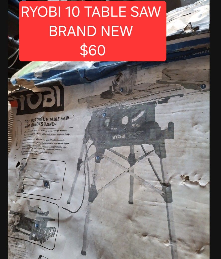 RYOBI 10 PORTABLE TABLE SAW