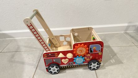 Wooden Baby Walker/Activity Toy- Firetruck