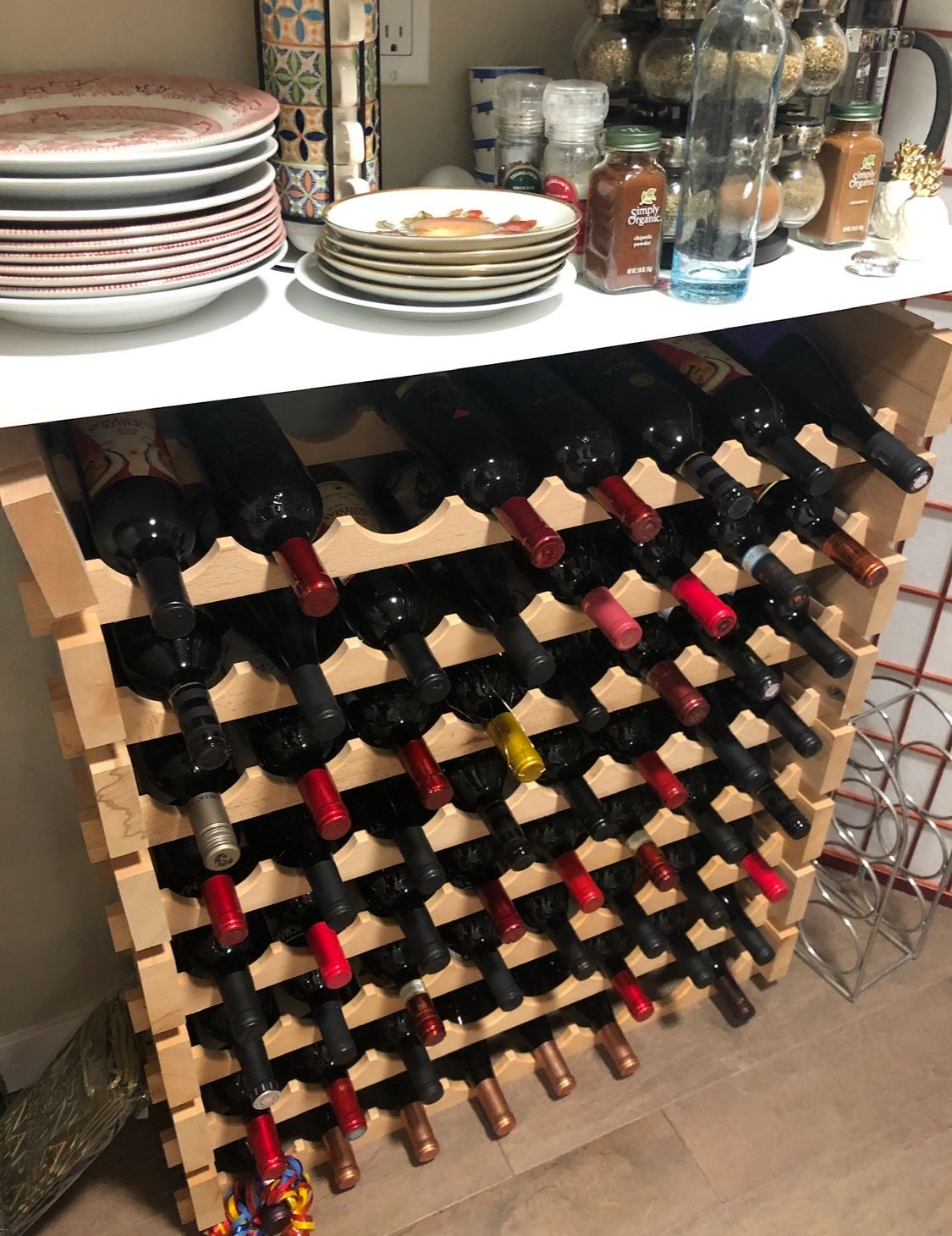 Stacking Wooden Wine Rack (100 Bottles Plus)