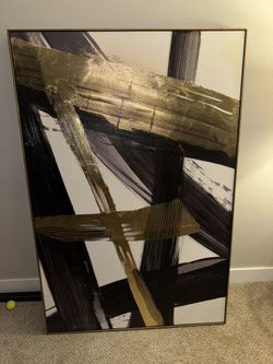 Abstract Gold & Black Canvas