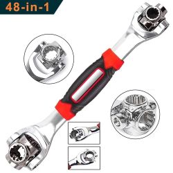 Universal Wrench 48 in 1 Socket Wrench 360 Rotating Head Car Repair Spanner Tool