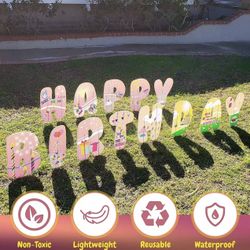 Happy Birthday Yard Signs with Stakes