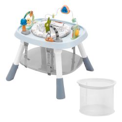Baby Activity Center, Interactive Play Center, 360° Rotating Seat & Adjustable Height, Toddler Jumper Bouncer & Play Table with Developmental Toys, Mu