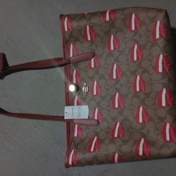 COACH Purse / TW Signature City Tote Hand Bag / Pocketbook - COACH genuine Leather Custom
