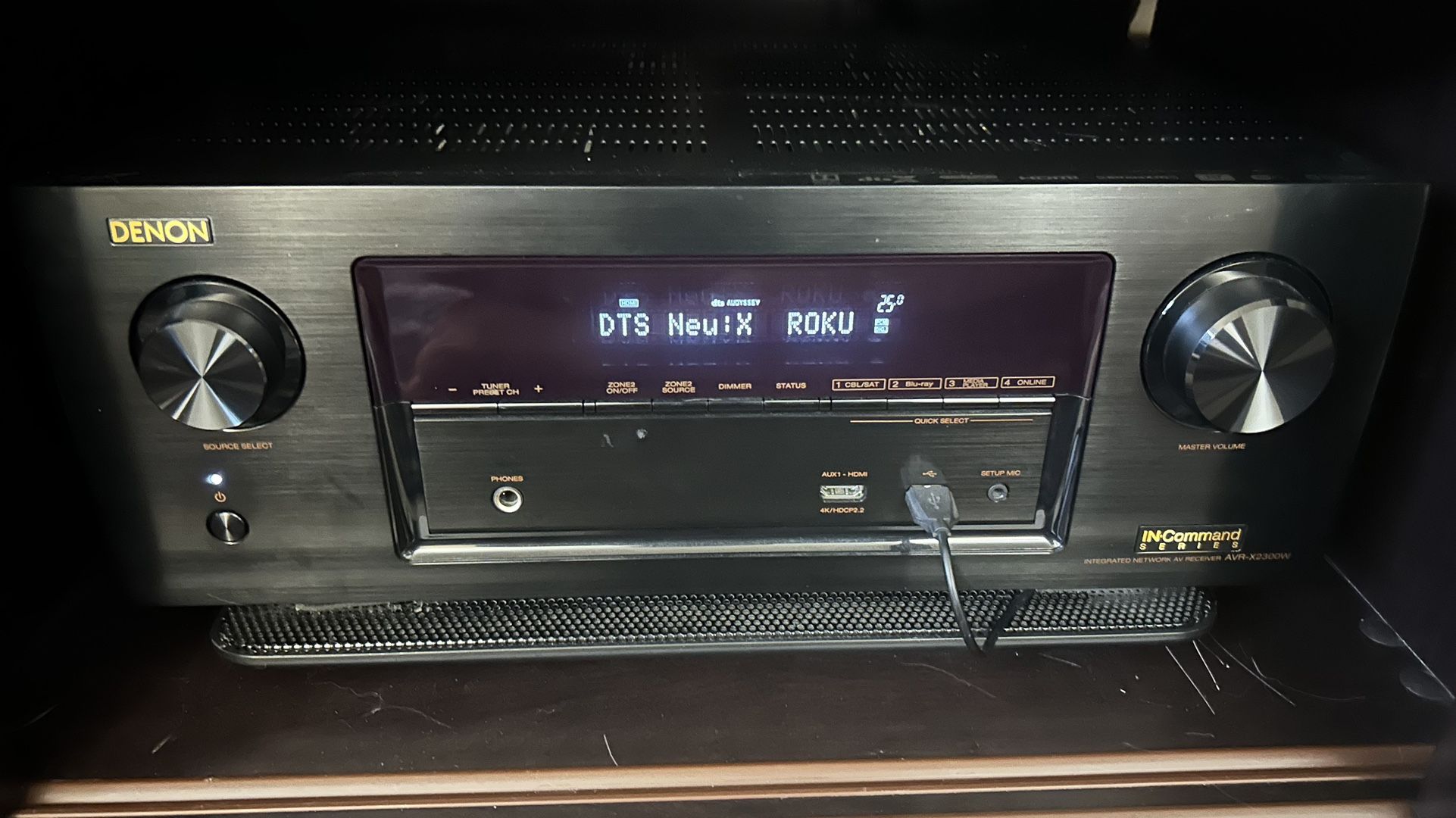 Denon Cinema Dolby Atmos Receiver- Avr-2300w. 7.1 Dolby Surround And Atmos. Dual Zone