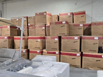 Brand New Red&Black Real Leather Power Reclining Theater Seats/Set