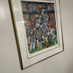 1986 Steve Largent limited edition lithograph by Sanford Holien