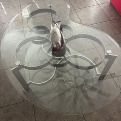 Mesa De Cristal Y Metal