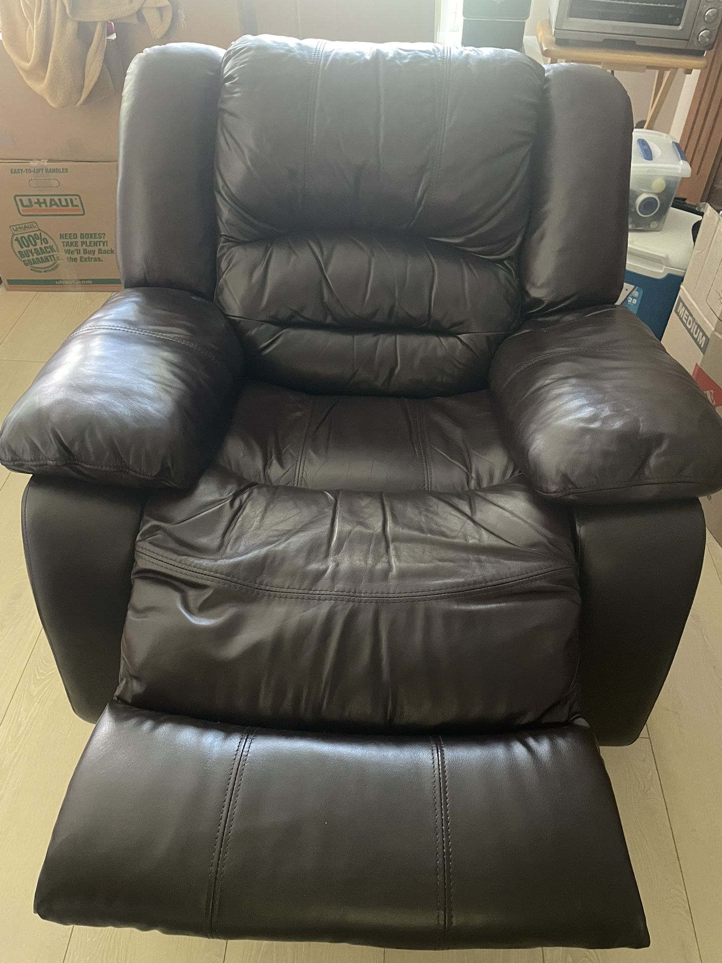 Manual Leather Recliner Chair