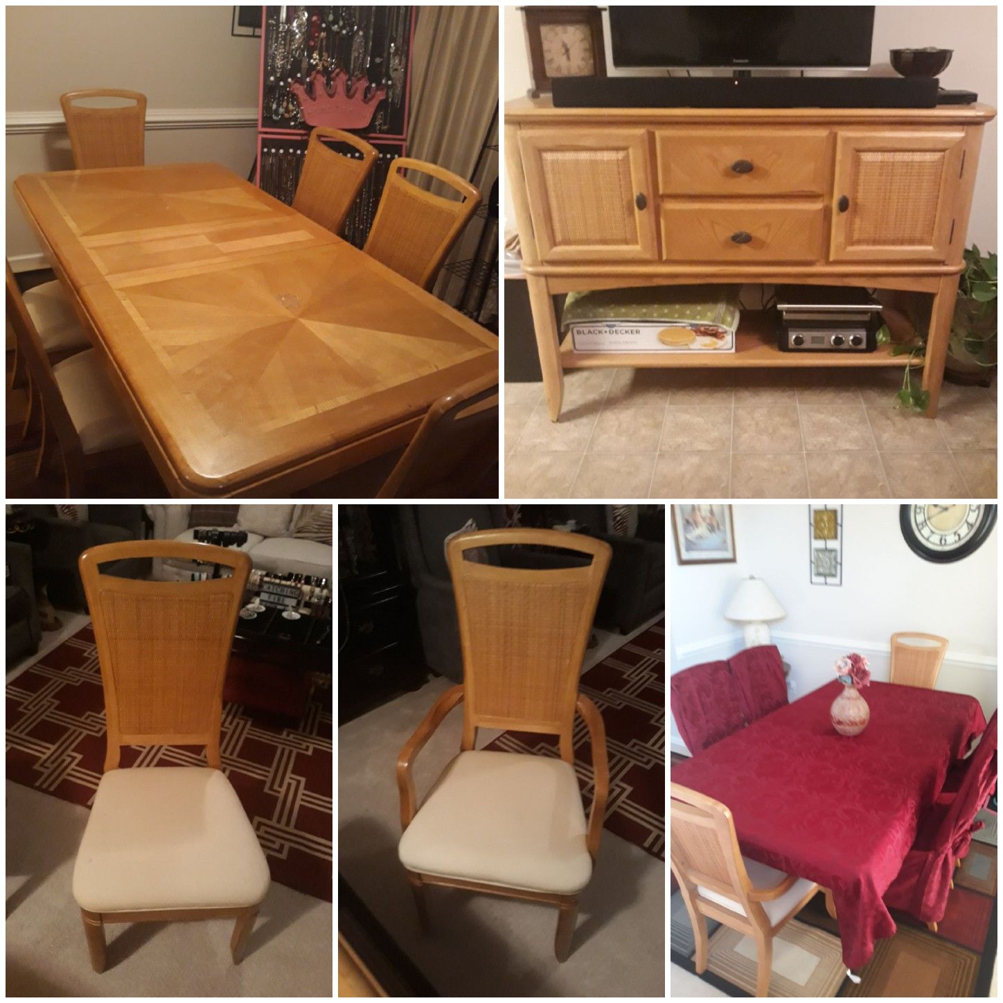 Dining table with matching sideboard