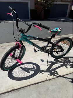 Tempest Pro 20-Inch BMX Bike – Teal/Black with Pegs