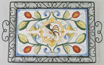 Ricamo Serving Tray by Fitz and Floyd